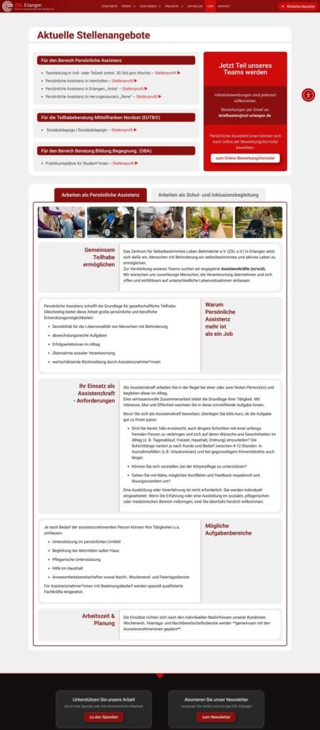 webseite präsentation zsl erlangen 2