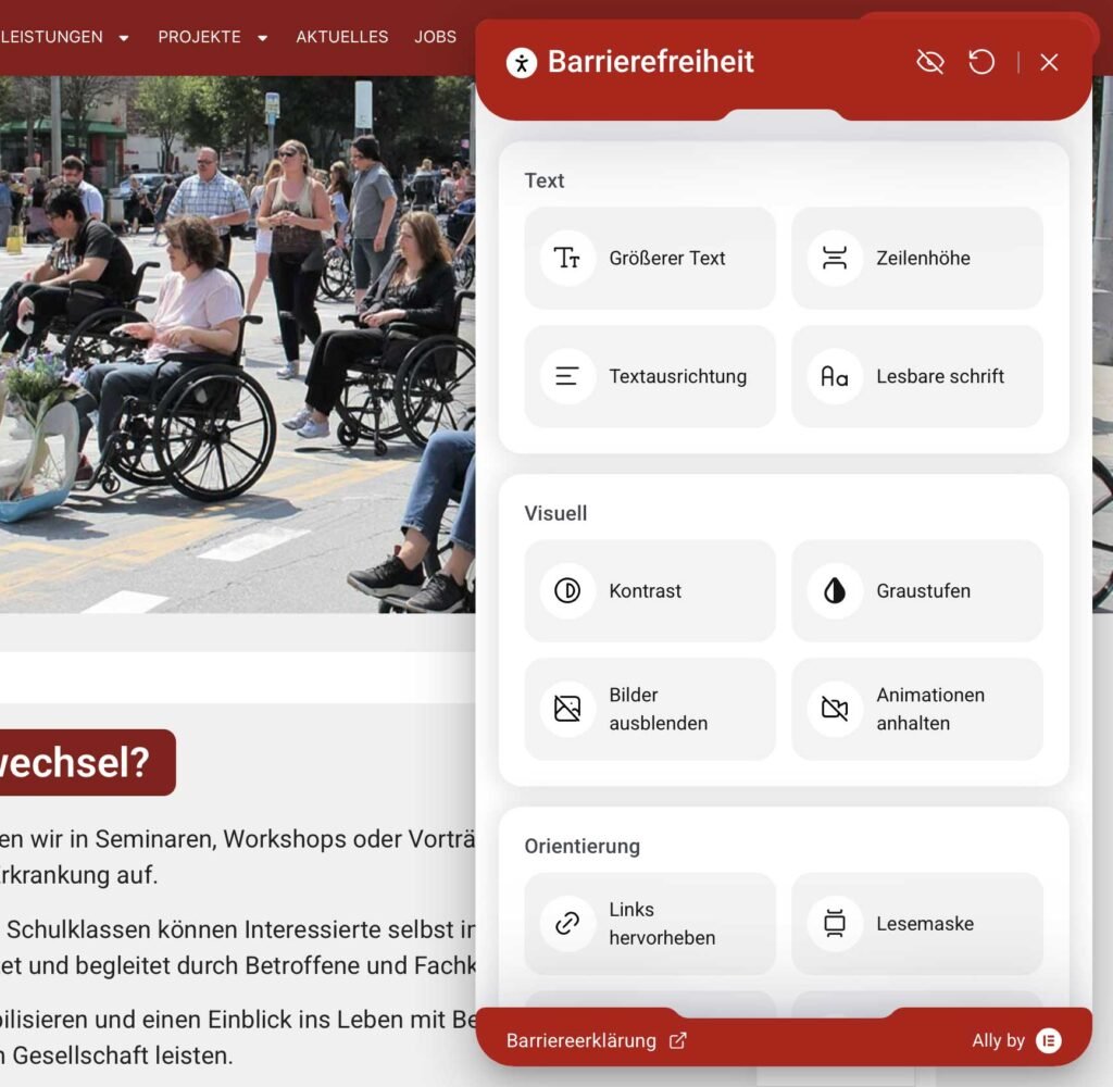 webdesign Barrierefreiheit