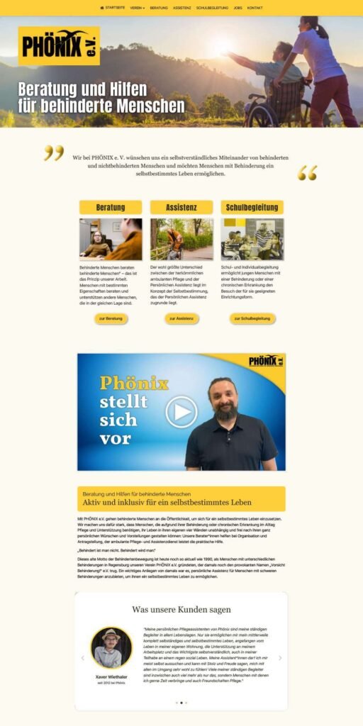 webseite phoenix e.v. präsentation 4